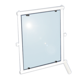 adjustable tilting mirror with handle