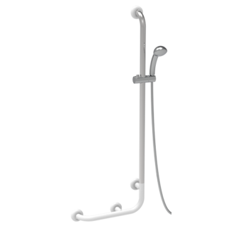 inox handrail with sliding rail shower