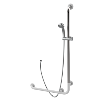 inox handrail with sliding rail shower