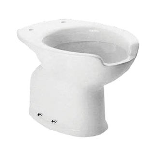 CERAMIC TOILET WITH FRONT OPENING AND FLOOR DRAIN