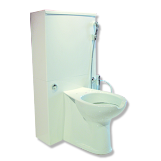 equipped cabinet cm. 120 with floor WC, mixer and shower