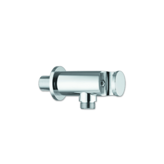 support with water inlet and safety valve for shower units