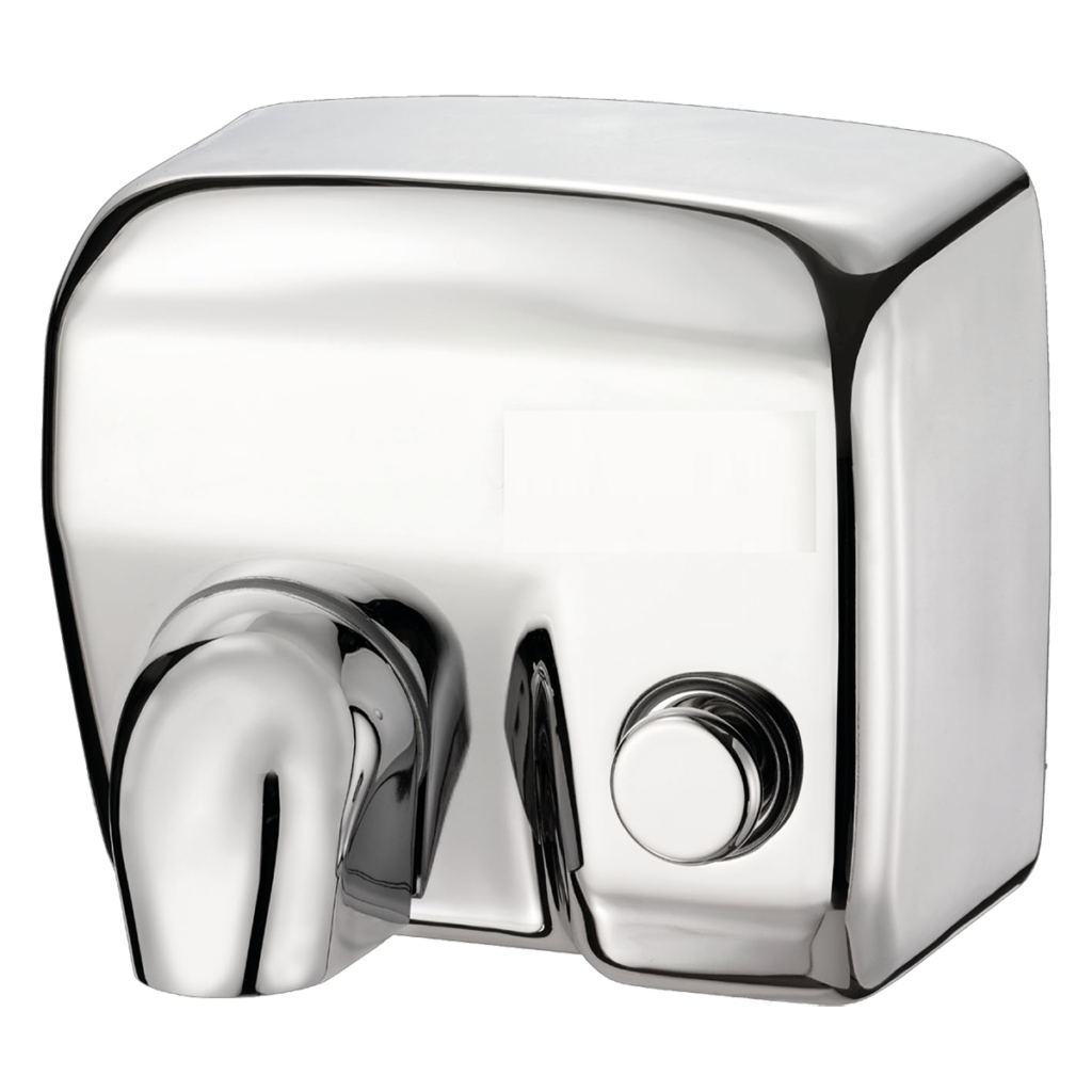 manual electric hand-dryer with push-button INOX AISI304 - 2400 WATT