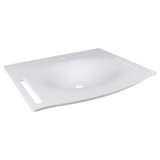 FLAT62AV WHITE WASHBASIN WITH BRACKET