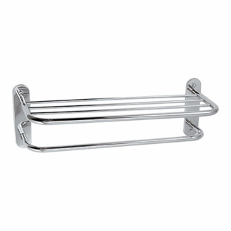 DOUBLE TOWEL HOLDER IN CHROME PLATED BRASS