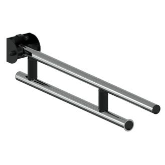 FOLDING SUPPORT BAR CM. 75 WITH FRICTION SERIES LEONARDO INOX