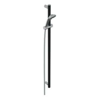 SLIDING SHOWER RAIL VERTICAL ROAD IN FREE POSITION WITH HADSHOWER SERIE MIA INOX CROMO