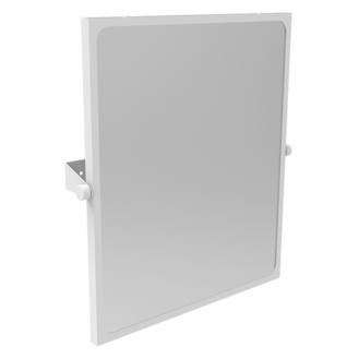 adjustable tilting mirror with accident-proof surface