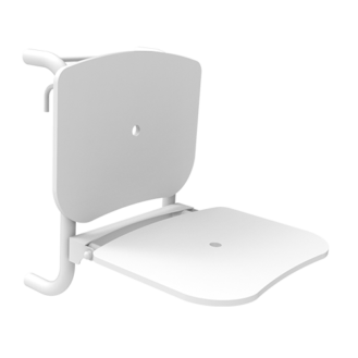 FOLDING AND REMOVABLE SEAT IN PEHD FOR SHOWER