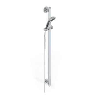 HANDRAIL WITH SLIDING RAIL SHOWER WITH HANDSHOWER AND FLEX SERIES RAFFAELLO INOX COLOR