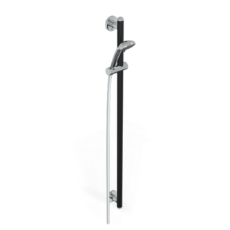 HANDRAIL WITH SLIDING RAIL SHOWER WITH HANDSHOWER AND FLEX SERIES RAFFAELLO INOX COLOR