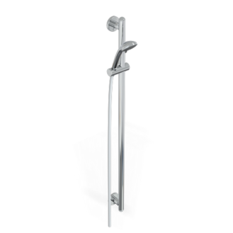 HANDRAIL WITH SLIDING RAIL SHOWER WITH HANDSHOWER AND FLEX SERIES RAFFAELLO INOX CROMO