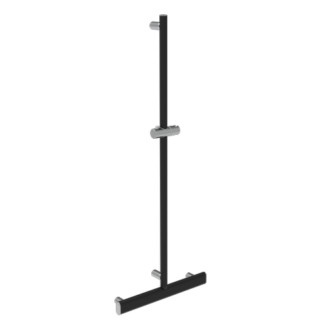 T-HANDLE WITH SHOWER HOLDER SHADE SERIES CM.50X120 MATT BLACK/CHROME