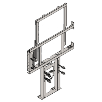 BRACKET FOR SUSPENDED MONOBLOC WC AND R/L FOLDING BAR AND UNIVERSAL WC-FLUSHING TANK FOR PLASTERBOARD WALLS