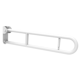 FOLDING SUPPORTING BAR WITH LONG FIXING PLATE, TOILET PAPER HOLDER AND FRICTION FOR VERTICAL LOCK